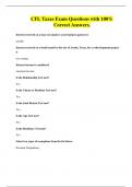 CFL Taxes Exam Questions with 100&percnt; Correct Answers&period;