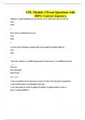 CFL Module 3 Exam Questions with 100&percnt; Correct Answers&period;