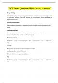 D072 Exam Questions With Correct Answers&excl;&excl;