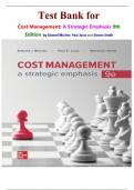 Test Bank for Cost Management A Strategic Emphasis 9th edition by Steven Smith Edward Blocher, Paul Juras