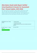 Ohio Notary Study Guide &lpar;Expert Verified Actual Questions & Answers for Guaranteed Pass &vert; Newest Update&comma; 2025-2026&rpar; NB &sol; The actual test is 45 questions&period; Then you fill out a blank copy of a title&comma; where the seller enters their info&comma; where the buyer enters