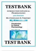 Test Bank for Introduction to Clinical Pharmacology 9th Edition (Visovsky, 2019), Chapter 1-19 Complete Guide.