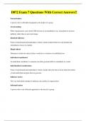 D072 Exam 7 Questions With Correct Answers&excl;&excl;
