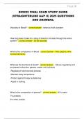 BIO202 FINAL EXAM STUDY GUIDE  &lpar;STRAIGHTERLINE A&P II&rpar; 2025 QUESTIONS  AND ANSWERS&period;