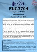 ENG3704 Assignment 1 &lpar;ANSWERS&rpar; 2025 - DISTINCTION GUARANTEED