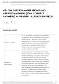 NFL CBA 2025 EXAM QUESTIONS AND VERIFIED ANSWERS &lpar;100&percnt; CORRECT ANSWERS&rpar; A&plus; GRADED &vert; ALREADY PASSED&excl;&excl;