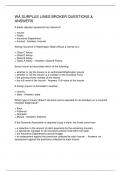 WA SURPLUS LINES BROKER QUESTIONS & ANSWERS