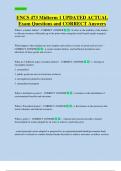 ENCS 473 Midterm 1 UPDATED ACTUAL   Exam Questions and CORRECT Answers 