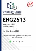 ENG2613 Assignment 2 &lpar;ANSWERS&rpar; 2025 - DISTINCTION GUARANTEED