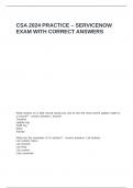 CSA 2024 Practice - ServiceNow exam with correct answers