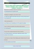 TAUC PF FINAL EXAM QUESTIONS WITH DETAILED  VERIFIED ANSWERS &lpar;100&percnt; CORRECT ANSWERS&rpar;  &sol;ALREADY GRADED A&plus; 