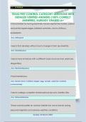 TEXAS PEST CONTROL CATEGORY QUESTIONS WITH  DETAILED VERIFIED ANSWERS &lpar;100&percnt; CORRECT  ANSWERS&rpar; &sol;ALREADY GRADED A&plus; 