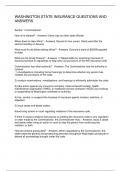 WASHINGTON STATE INSURANCE QUESTIONS AND ANSWERS