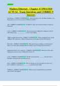 Modern Ethernet - Chapter 4 UPDATED  ACTUAL  Exam Questions and CORRECT  Answers 