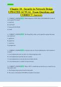 Chapter 10 - Security in Network Design  UPDATED ACTUAL  Exam Questions and  CORRECT Answers 