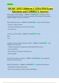MUSIC 2MT3 Midterm 1 UPDATED Exam  Questions and CORRECT Answers 