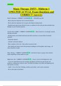 Music Therapy 2MT3 - Midterm 1  UPDATED ACTUAL Exam Questions and  CORRECT Answers