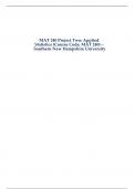 MAT 240 Project Two&colon; Applied Statistics &lpar;Course Code&colon; MAT 240&rpar; &ndash; Southern New Hampshire University