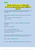MUSIC 2MT3 Class 1-5 UPDATED  ACTUAL Exam Questions and CORRECT  Answers