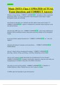 Music 2MT3&colon; Class 1 UPDATED ACTUAL  Exam Questions and CORRECT Answers 