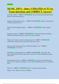 MUSIC 2MT3 - Quiz 1 UPDATED ACTUAL  Exam Questions and CORRECT Answers 
