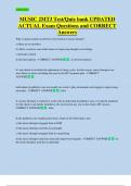 MUSIC 2MT3 Test&sol;Quiz bank UPDATED  ACTUAL Exam Questions and CORRECT  Answers 