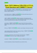 Music 2MT3 Midterm UPDATED ACTUAL  Exam Questions and CORRECT Answers