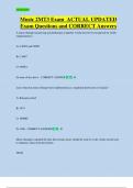 Music 2MT3 Exam  ACTUAL UPDATED  Exam Questions and CORRECT Answers