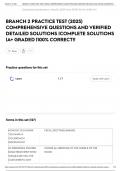 BRANCH 2 PRACTICE TEST &lpar;2025&rpar; COMPREHENSIVE QUESTIONS AND VERIFIED DETAILED SOLUTIONS &vert;COMPLETE SOLUTIONS &vert;A&plus; GRADED &vert;100&percnt; CORRECT&excl;&excl;