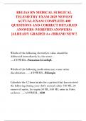 RELIAS RN MEDICAL SURGICAL  TELEMETRY EXAM 2025 NEWEST  ACTUAL EXAM COMPLETE 400  QUESTIONS AND CORRECT DETAILED  ANSWERS &lpar;VERIFIED ANSWERS&rpar;  &vert;ALREADY GRADED A&plus; &sol;&sol;BRAND NEW&excl;&excl; 
