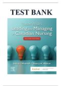  Leading and Managing in Canadian Nursing&comma; 2nd Edition &ndash; Complete Test Bank by Patricia S&period; Yoder-Wise