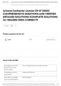 Arizona Contractor License CR-67 &lpar;2025&rpar; COMPREHENSIVE QUESTIONS AND VERIFIED DETAILED SOLUTIONS &vert;COMPLETE SOLUTIONS &vert;A&plus; GRADED &vert;100&percnt; CORRECT&excl;&excl;