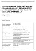 PPGA 503 Final Exam 2025 COMPREHENSIVE EXAM QUESTIONS WITH DETAILED VERIFIED AND 100&percnt; CORRECT ANSWERS BRAND NEW EXAM ALREADY GRADED A&plus;&excl;&excl;