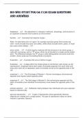 BIO WGU STUDY FOR OA C190 EXAM QUESTIONS AND ANSWERS