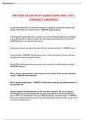 NBSTSA EXAM WITH QUESTIONS AND 100&percnt; CORRECT ANSWERS