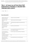 Title 4 - AZ Liquor Law ACTUAL EXAM TEST QUESTIONS & ANSWERS &lpar;A&plus; GRADED 100&percnt; VERIFIED&rpar; 2025 LATEST&excl;&excl;