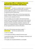 Contracting Officer Unlimited Warrant Board Exam Questions And Answers&period;docx