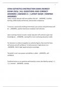 UTAH ESTHETICS INSTRUCTOR EXAM &lpar;NEWEST EXAM 2025&rpar; &vert; ALL QUESTIONS AND CORRECT ANSWERS &vert; GRADED A&plus; &vert; LATEST EXAM &vert; VERIFIED ANSWERS