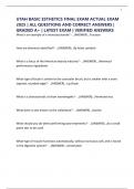 UTAH BASIC ESTHETICS FINAL EXAM ACTUAL EXAM 2025 &vert; ALL QUESTIONS AND CORRECT ANSWERS &vert; GRADED A&plus; &vert; LATEST EXAM &vert; VERIFIED ANSWERS