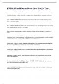 EFDA Final Exam Practice Study Test&period;