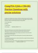 CompTIA CySA&plus; CS0-002 Practice Questions with precise solutions 