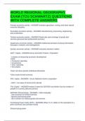 WORLD REGIONAL GEOGRAPHY EXAM &lpar;TCU SCHWARTZ&rpar; QUESTIONS WITH COMPLETE ANSWERS