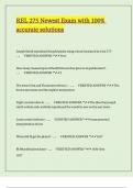 REL 275 Newest Exam with 100&percnt; accurate solutions