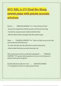 BYU REL A 275 Final Bro Sharp newest exam with precise accurate solutions 