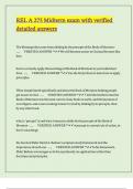 REL A 275 Midterm exam with verified detailed answers