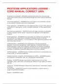 PESTICIDE APPLICATORS LICENSE - CORE MANUAL CORRECT 100&percnt;