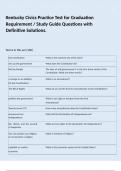 Kentucky Civics Practice Test for Graduation Requirement &sol; Study Guide Questions with Definitive Solutions&period;