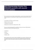 HESI Pharmacology Practice Test 2025&sol;2026 questions with assured correct answers