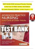 Advanced Practice Nursing in the Care of Older Adults &ndash; 2nd Edition &lpar;Kennedy-Malone&rpar; &ndash; Complete Test Bank with Answers
