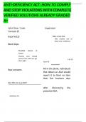 ANTI-DEFICIENCY ACT &vert; HOW TO COMPLY AND STOP VIOLATIONS &vert; WITH COMPLETE VERIFIED SOLUTIONS &vert; ALREADY GRADED A&plus;